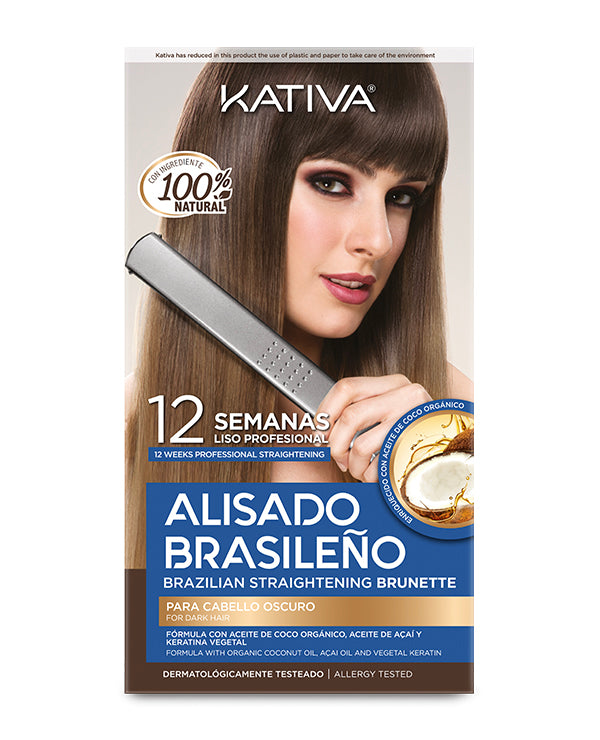 Kativa Kit de lissage brésilien brunette 100% naturel