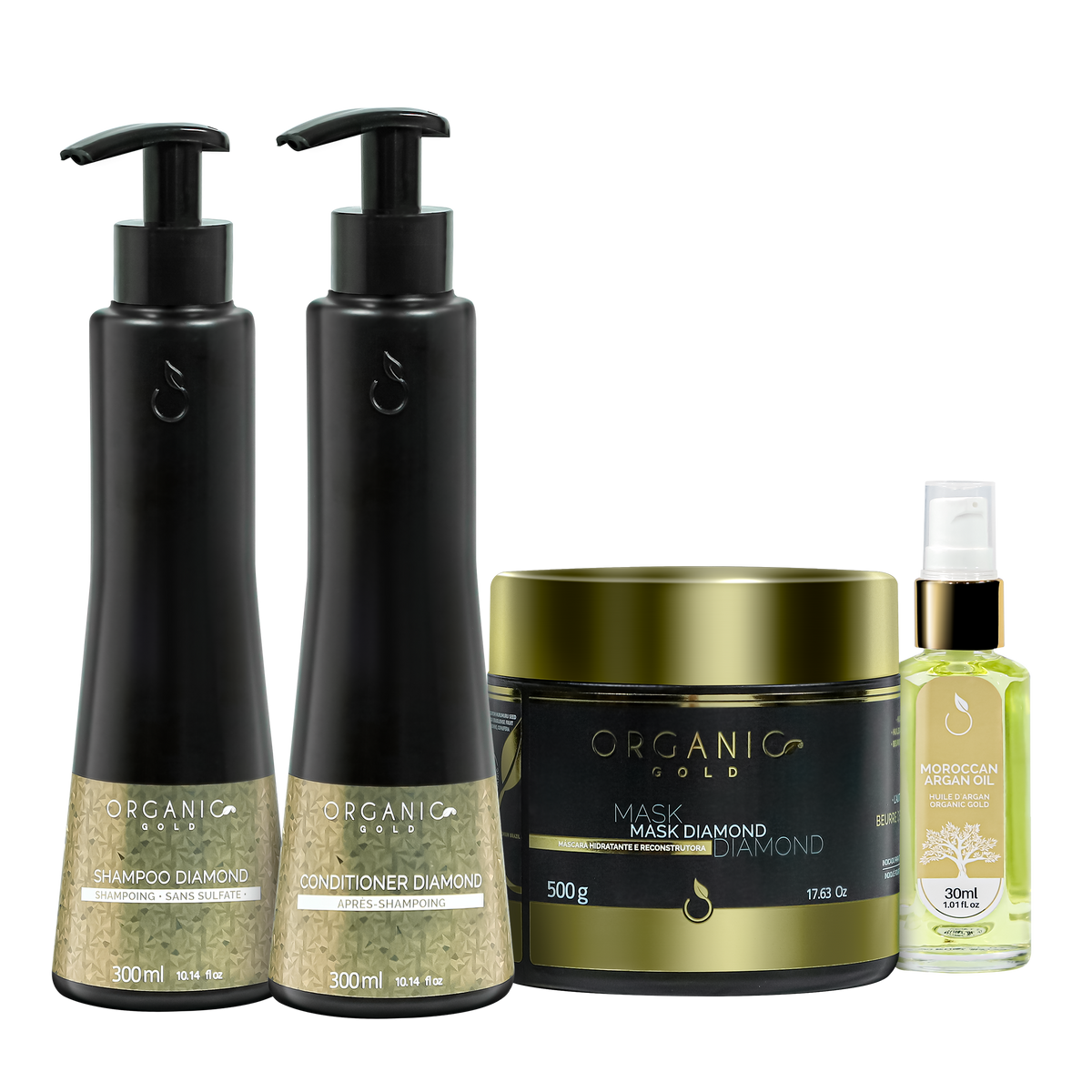 Kit de soins Diamond Organic gold 4 produits