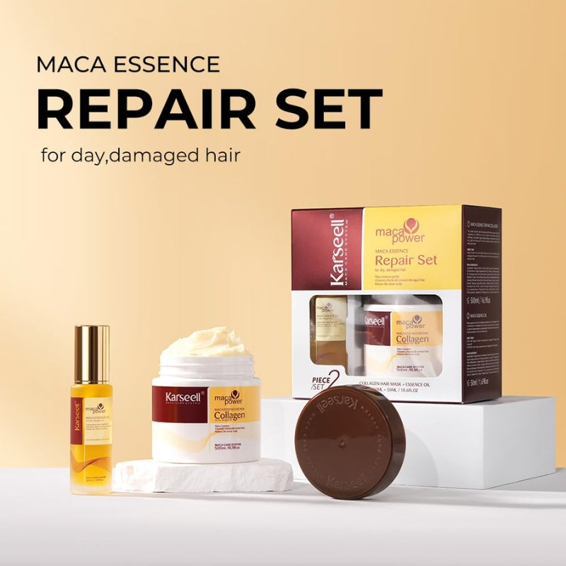 Coffret Karseell Masque Au Collagène 500ml + Huile d'Argan 50ml