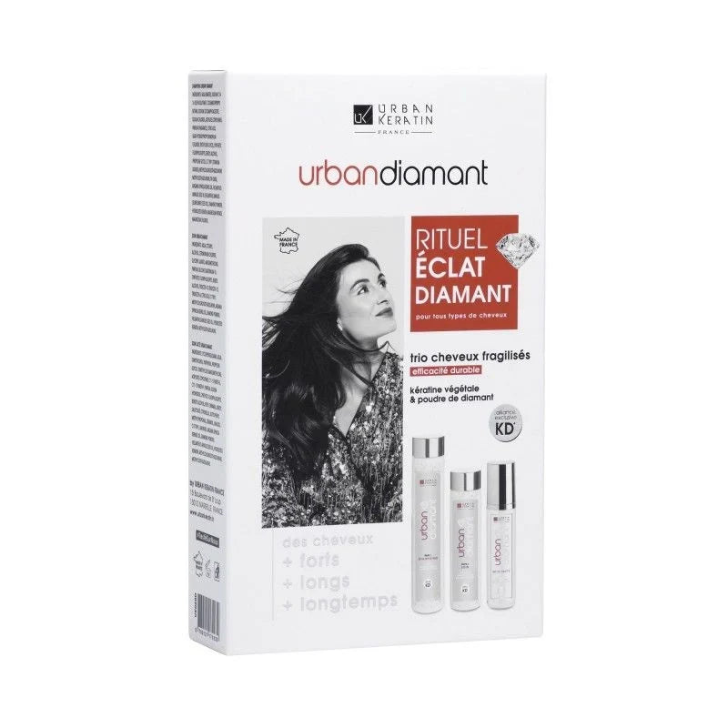 Trio Urban Diamant – Rituel Cheveux Fragilisés Brillance & Réparation| Hairéa