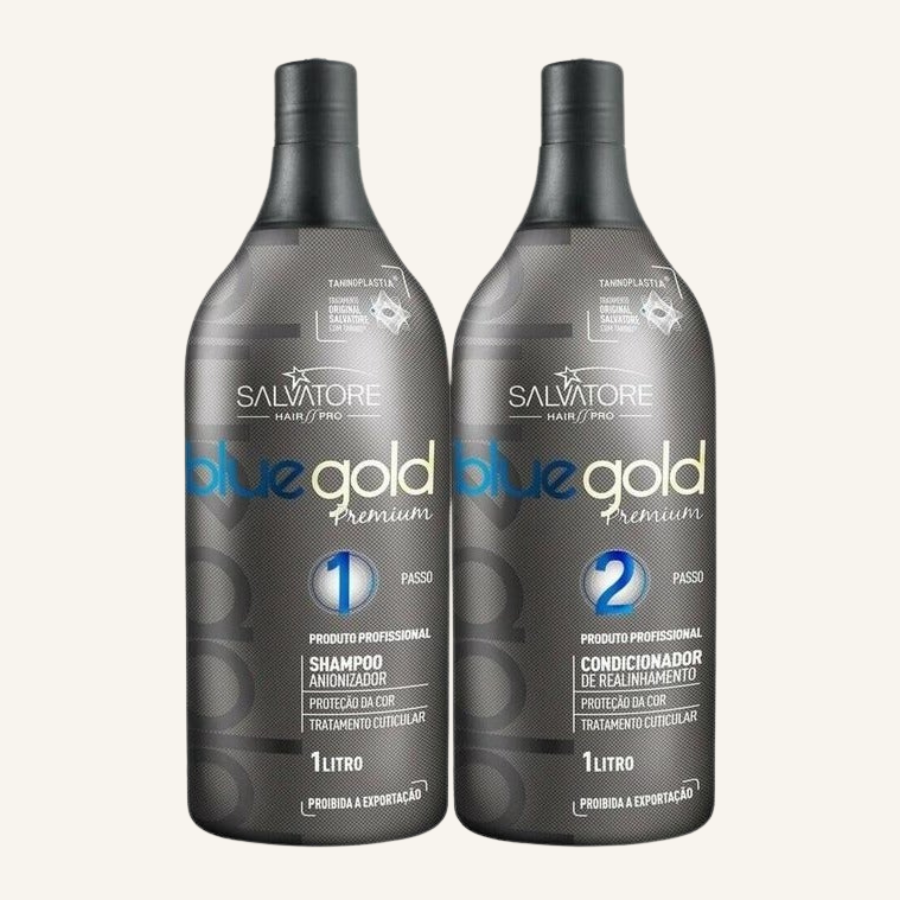 Kit Lissage Tanin Salvatore Blue Gold – Kit Lissage Sans Formol| Hairéa