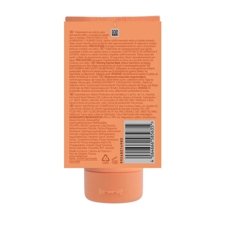 Masque Express Auto-Chauffant Invigo Nutri-Enrich Wella – Nutrition en 30s| Hairéa Lissage
