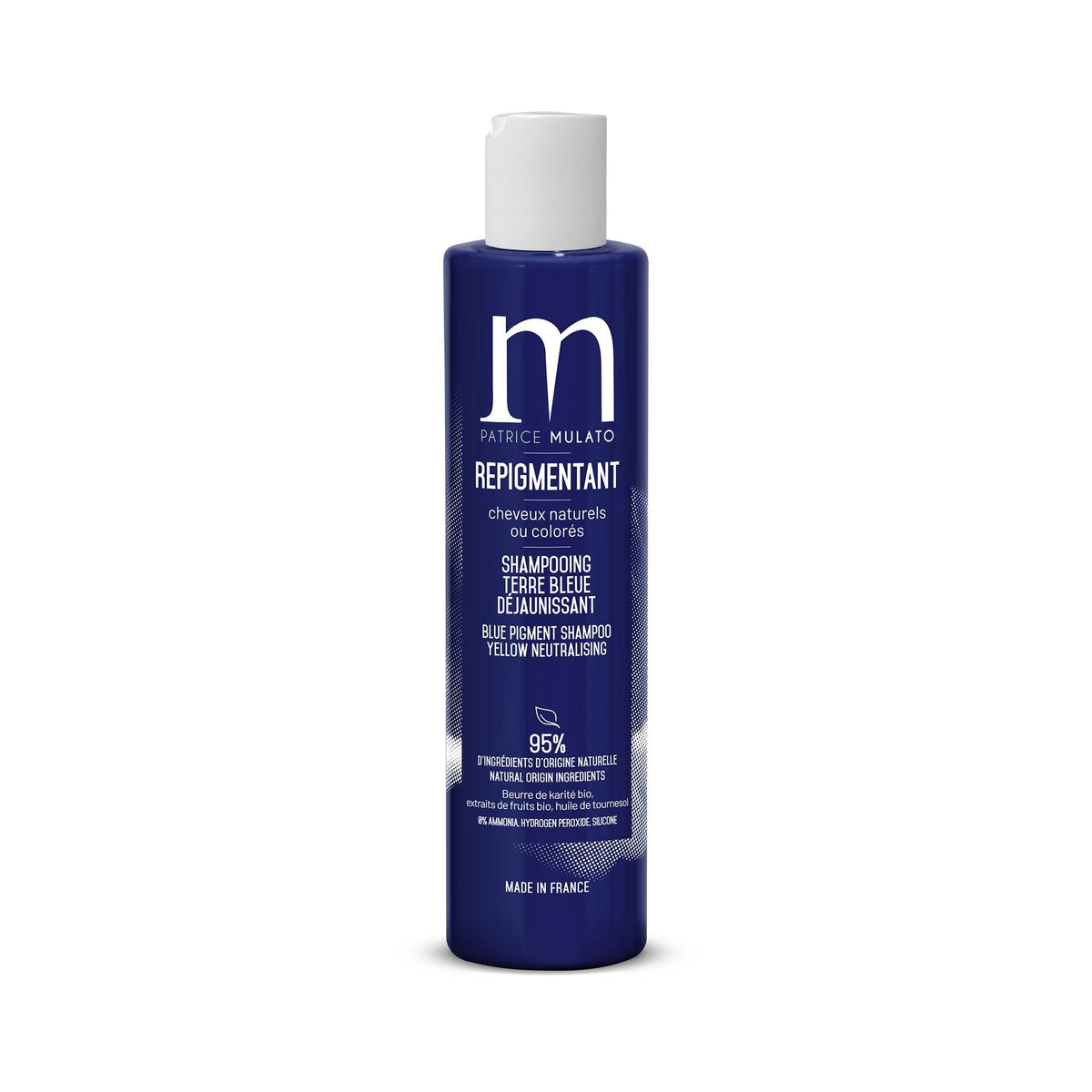 Mulato Shampoing Repigmentant Terre Bleue - Déjaunisseur Blonds & Cheveux Blancs 200ml