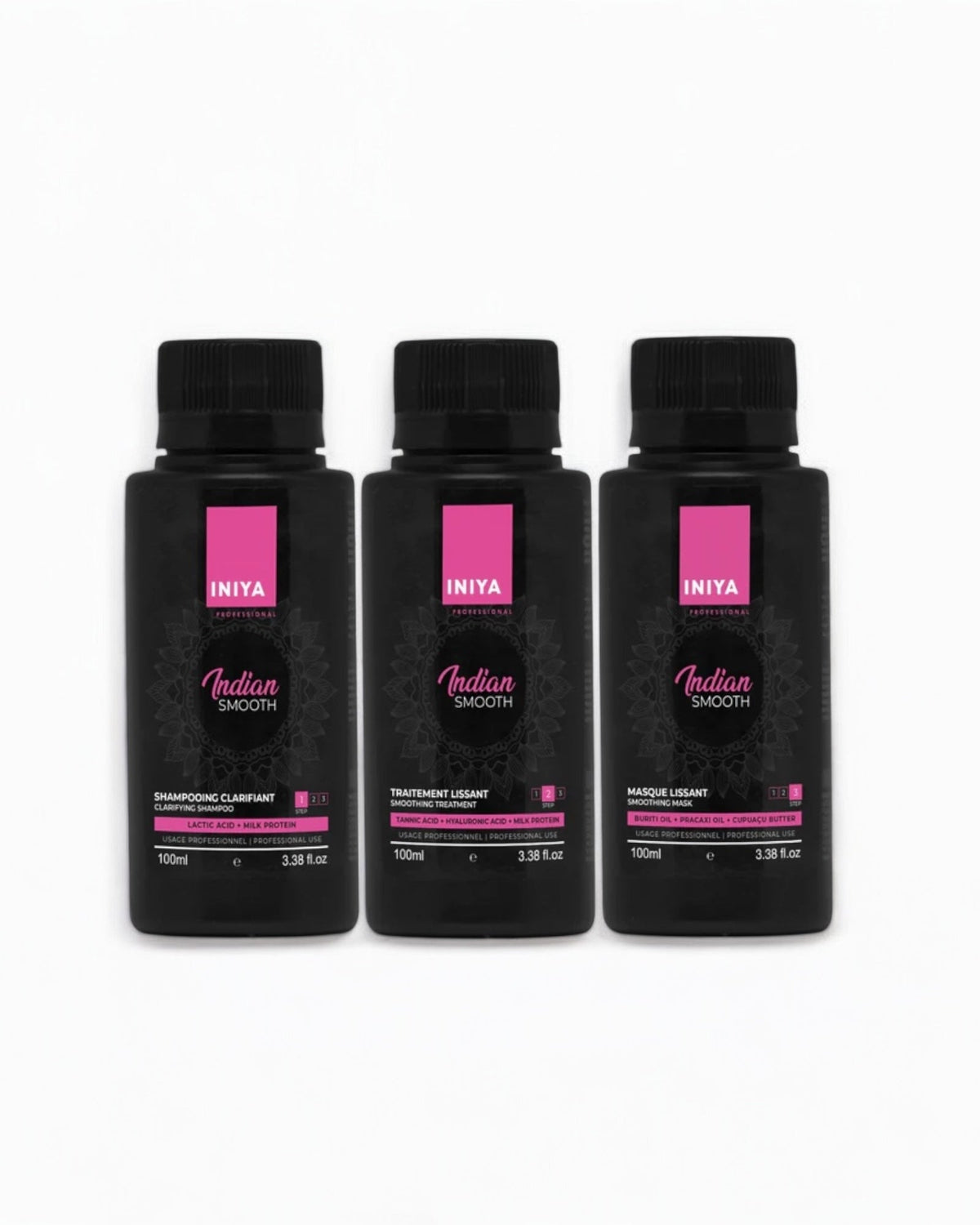 Lissage Indien Tanin Iniya Indian Smooth — Kit 3 x 120 ml