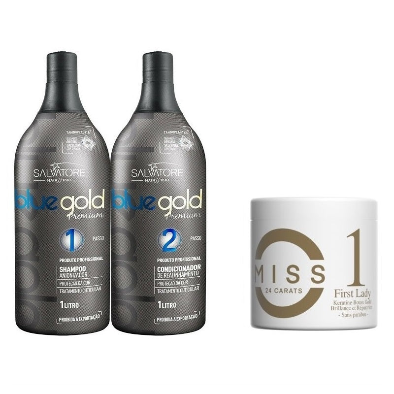 Lissage Au Tanin Bleu Gold + Btx Miss 24 Carats