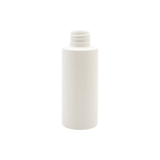 Bouteille Vide, 100 ml, 24/410, fileté, blanc, tubulaire - avec bouchons