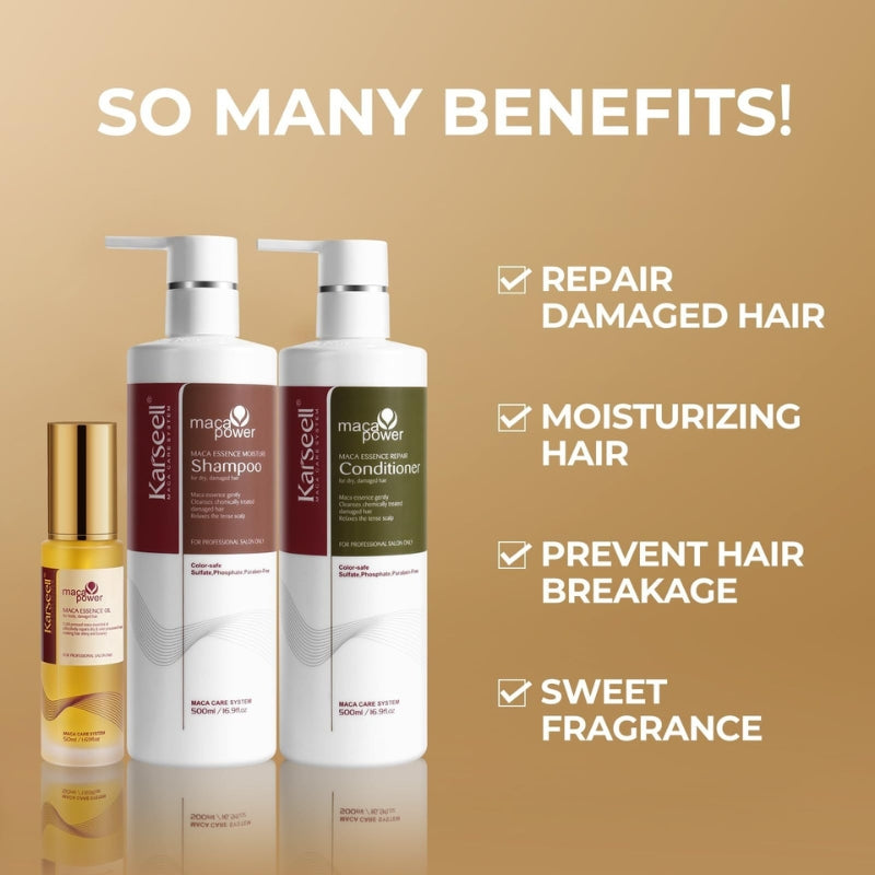 Coffret Réparateur Capillaire Karseell Huile Shampooing Après-shampooing