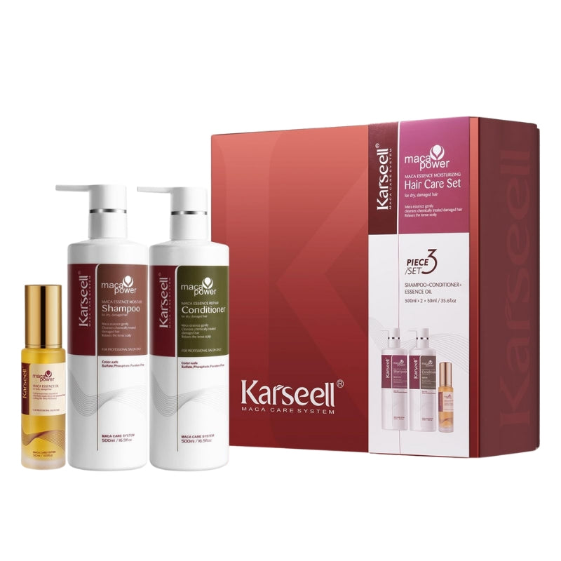 Coffret Réparateur Capillaire Karseell Huile Shampooing Après-shampooing