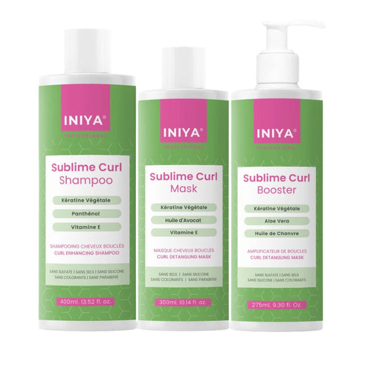 Gamme Iniya Sublime Curl Routine Cheveux Bouclés