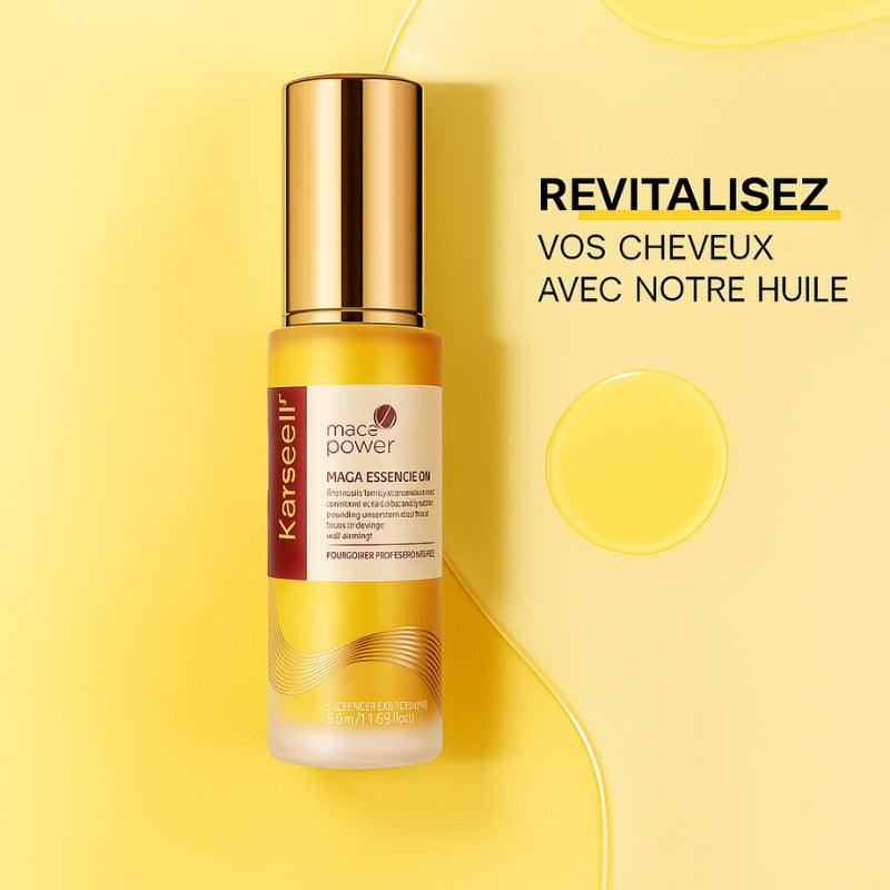 Huile essentielle Maca Power Karseell 50 ml – Sérum Argan Multifonction| Peau, Cheveux & Ongles