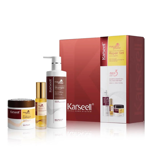 Coffret Karseell Collagène, Shampoing & Huile d’Argan| Réparation & Brillanc