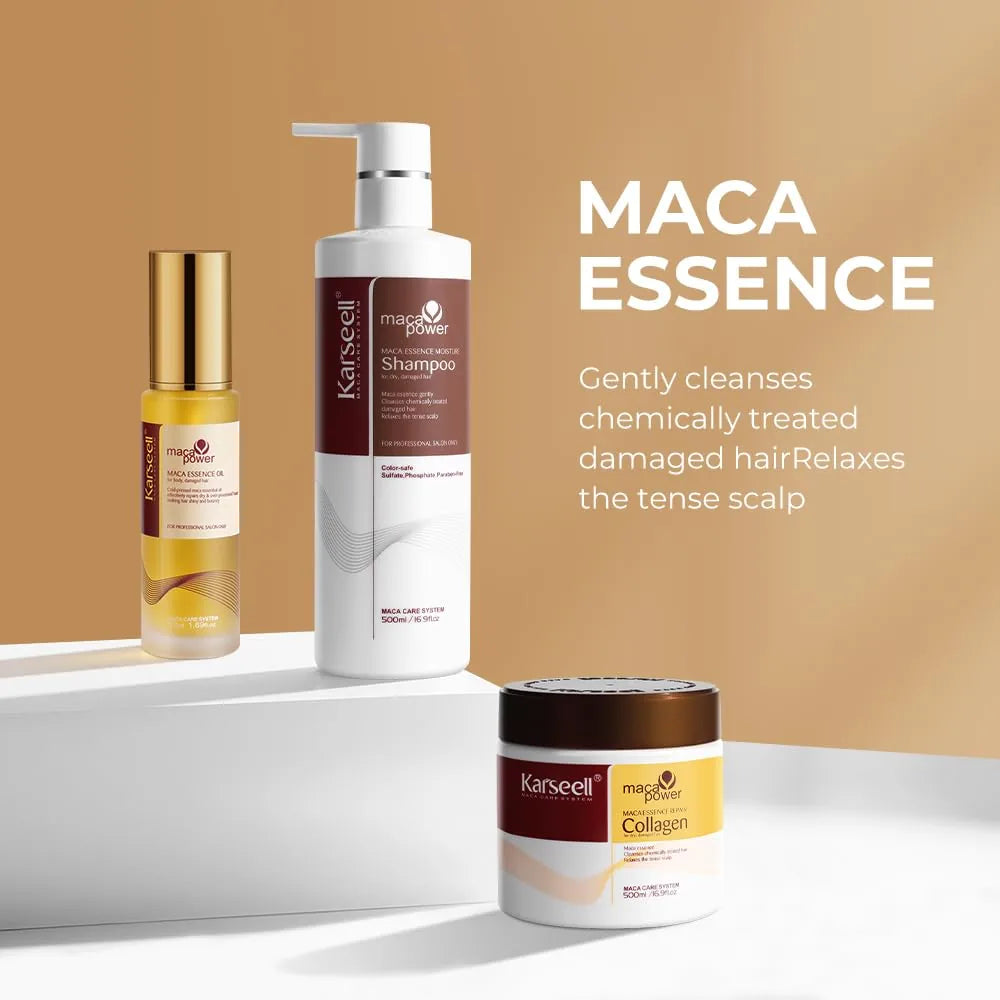 Coffret Karseell Collagène, Shampoing & Huile d’Argan| Réparation & Brillanc