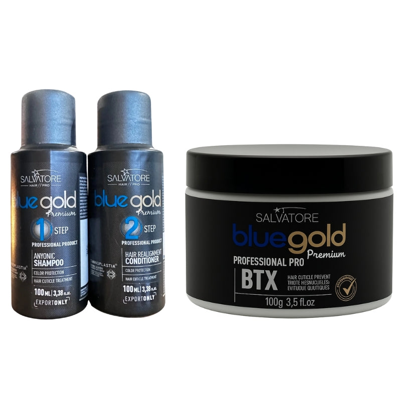 Kit Salvatore Blue Gold Lissage + Btx