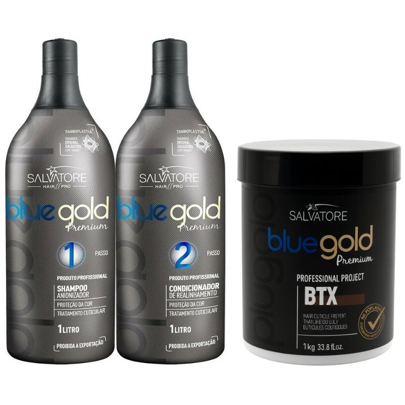 Kit Salvatore Blue Gold Lissage + Btx
