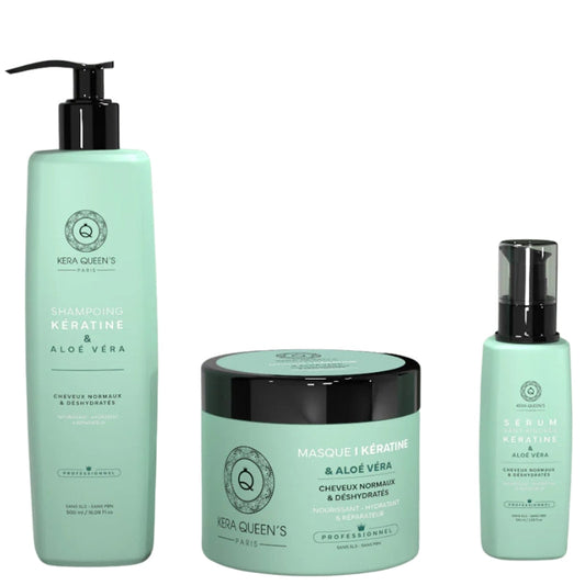 Kit Sans Sulfate Kera Queen's Rituel Keratine et Aloe Vera