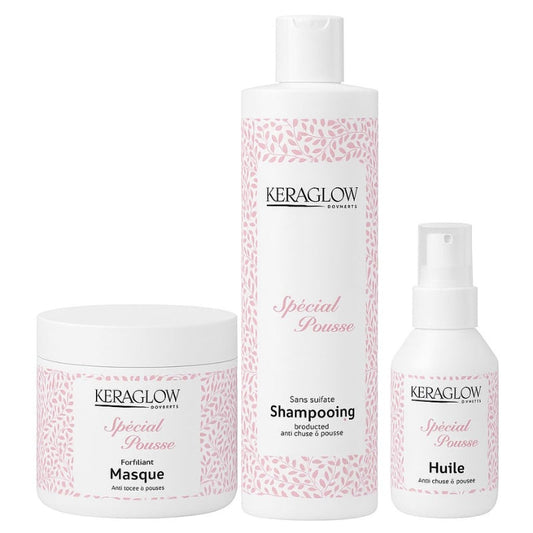 Kit Sans Sulfate KeraGlow Spécial Pousse