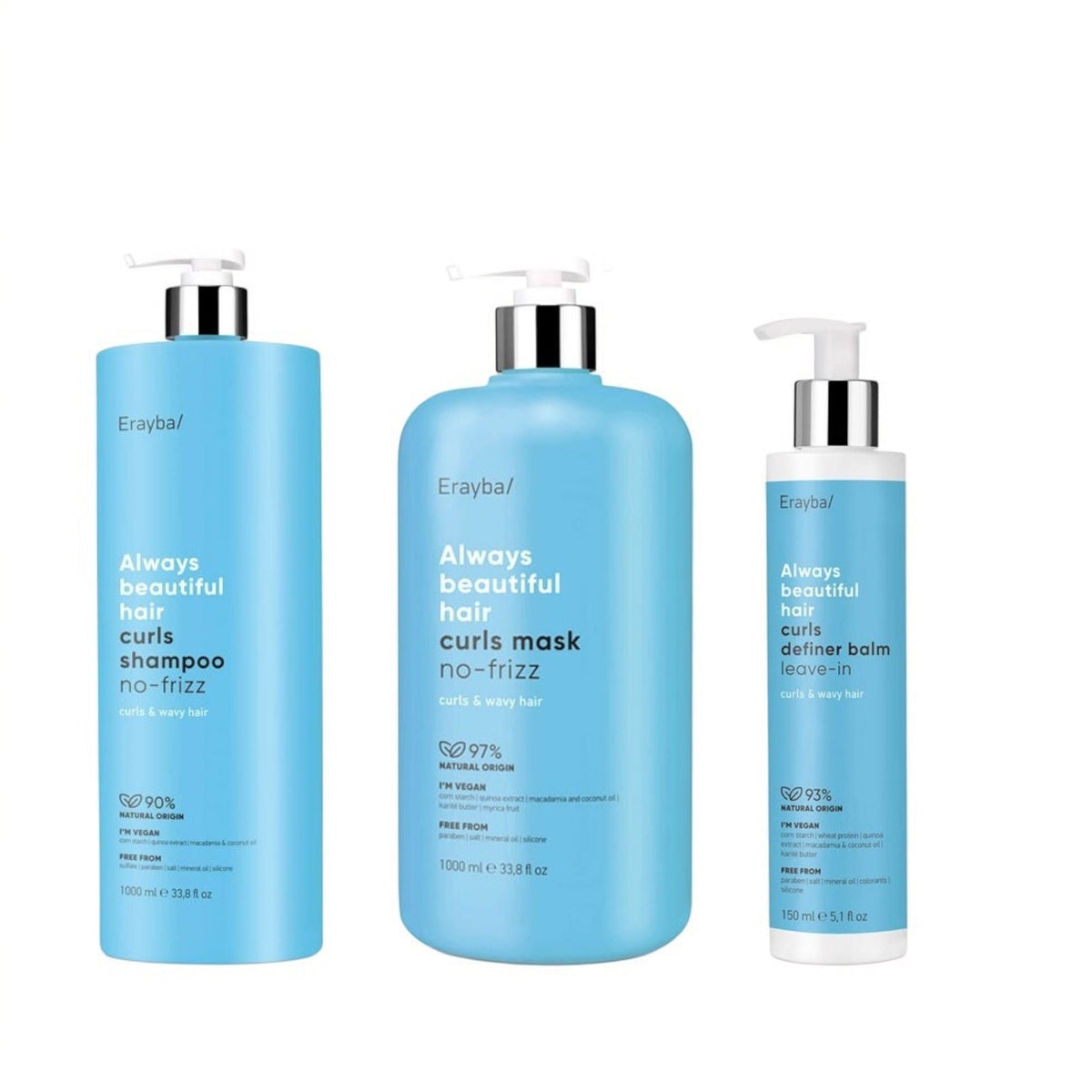 Trio ABH CURLS – Soin Expert Hydratant & Anti-Frisottis Pour Boucles| Sans Sulfate