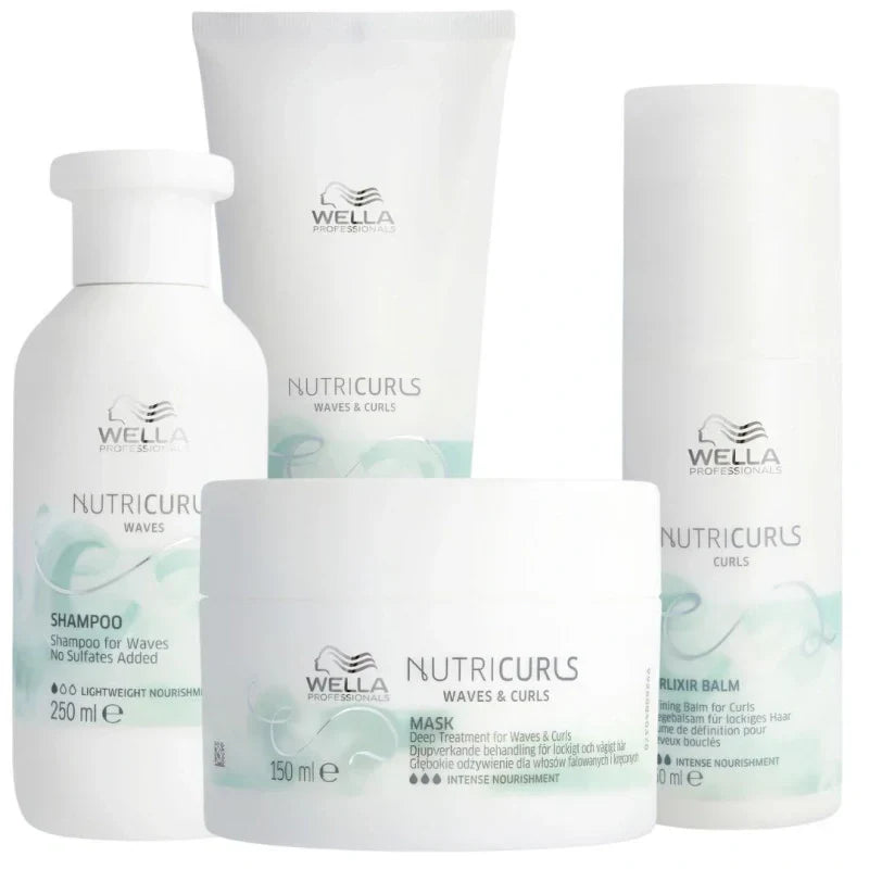 Routine Intense Cheveux Bouclés Nutricurls Wella – Soins Professionnels| Hairéa Lissage