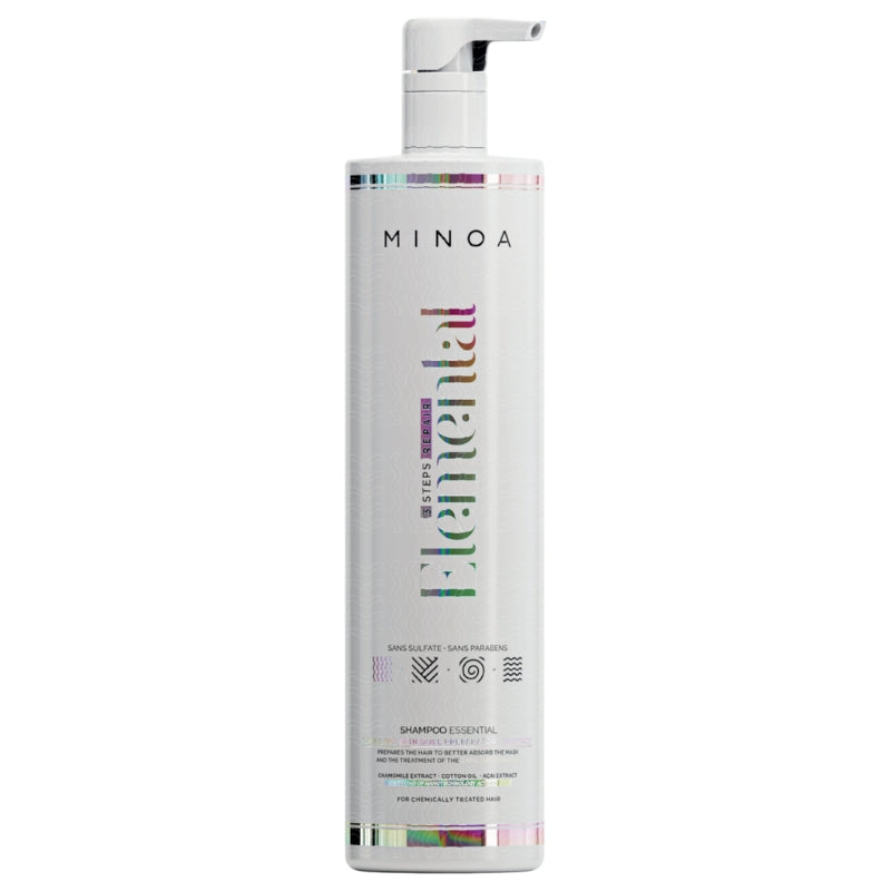 Soins Capillaire Sans Sulfate Minoa Elemental 1L + 3x450g