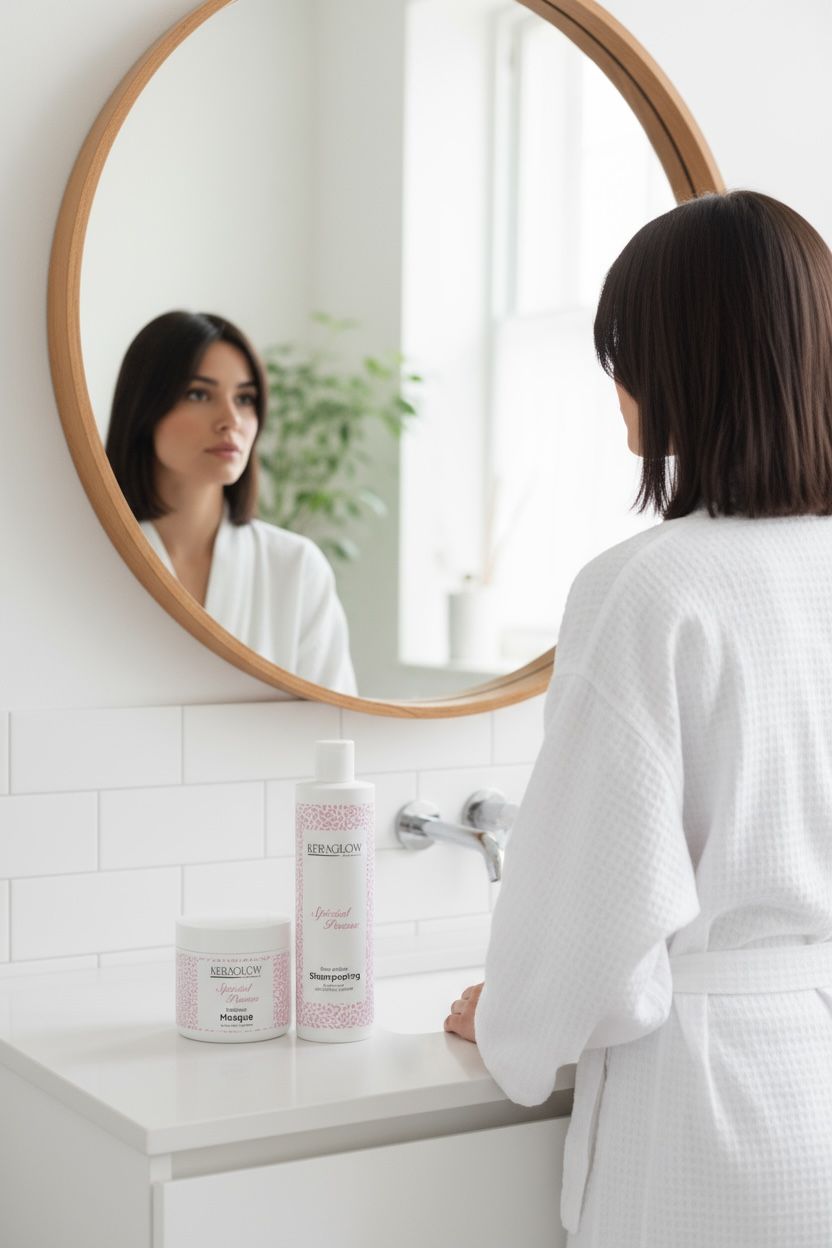Lots de 12 KERAGLOW Shampoing, Masque Spécial Pousse – & Huile Anti-Chute Énergisants sans Sulfate