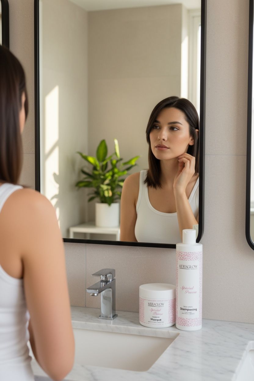 Lots de 12 KERAGLOW Shampoing, Masque Spécial Pousse – & Huile Anti-Chute Énergisants sans Sulfate
