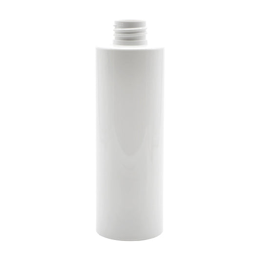 Bouteille cosmetique, 24/410, 200 ml, fileté, blanc, tubular, PET
