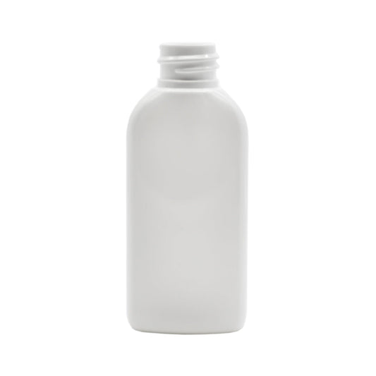 Bouteille vide, 50ml, PET, 20/410, Fileté, Blanc avec bouchons