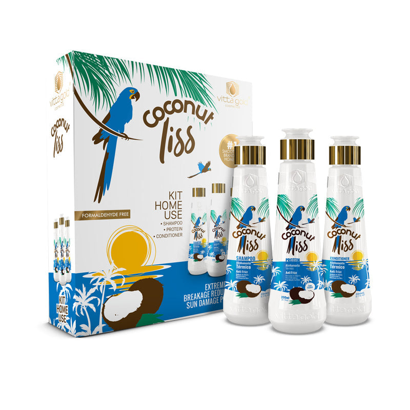 Coconut Liss™ vitta gold 3x200 ml - Ensemble de protéines lissantes pour cheveux
