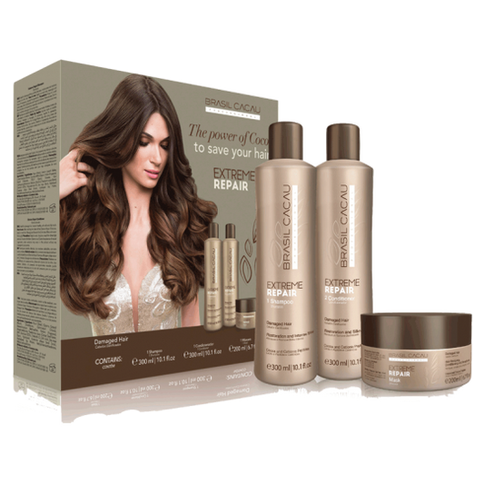 Cadiveu - kit Brasil Cacau Home care - idéal pour nourrir et soigner vos cheveux au quotidien.