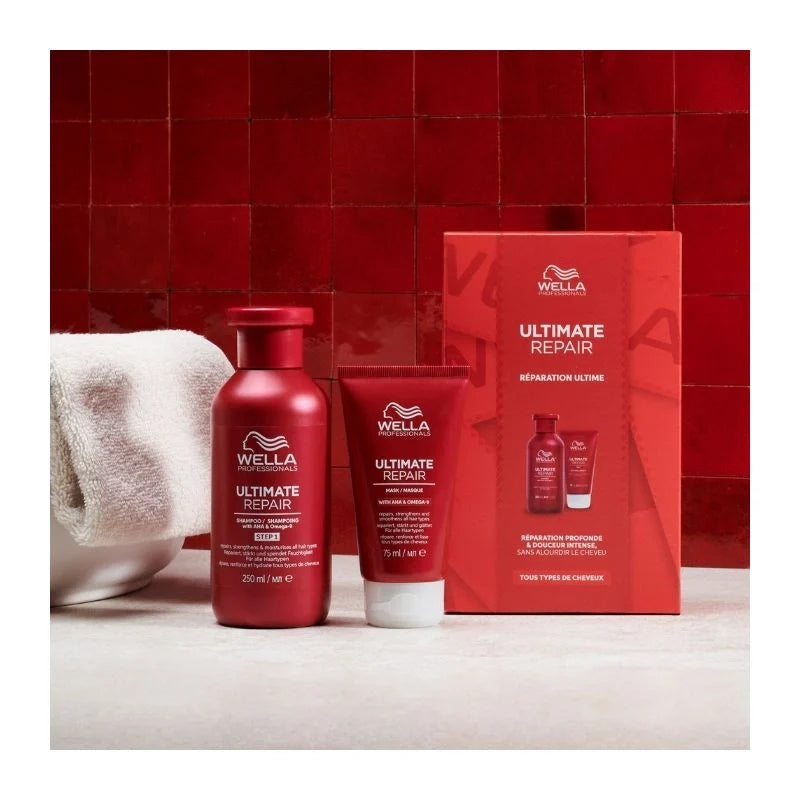 Coffret réparation ultime cheveux abîmés Ultimate Repair Wella Professionals
