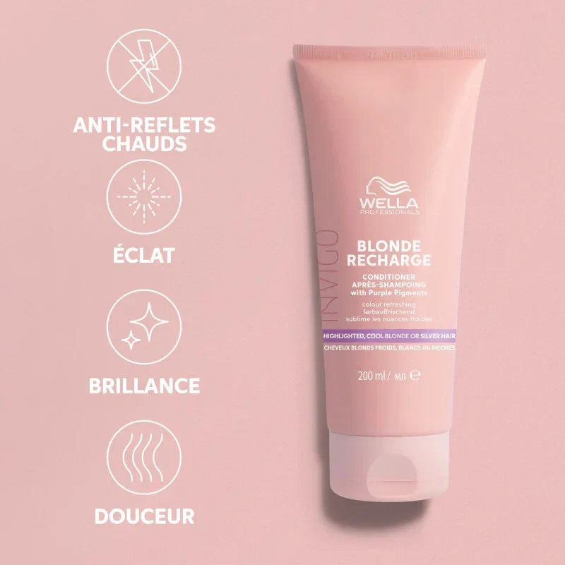 Conditionneur Blond Froid Invigo Blonde Recharge Wella Professionals| Hairéa Lissage