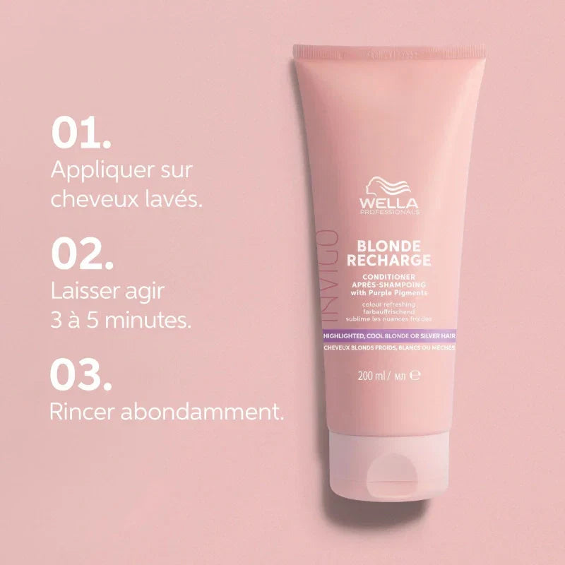 Conditionneur Blond Froid Invigo Blonde Recharge Wella Professionals| Hairéa Lissage