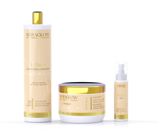 Lot Professionnel x12 Hydra Repair Sans Sulfate – Shampoing + Masque + Sérum| Revente Coiffeur