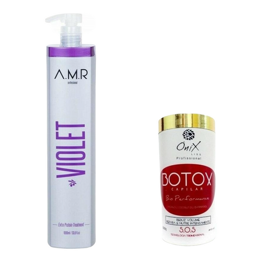 Combo Lissage AMR Violet & BTX Onix Liss – Lissage Brillance & Réparation Intense