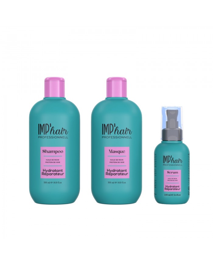 Kit Entretien Cheveux IMPHAIR Professionnel – Sans Sulfate, Huile de Ricin & Protéine de Soie