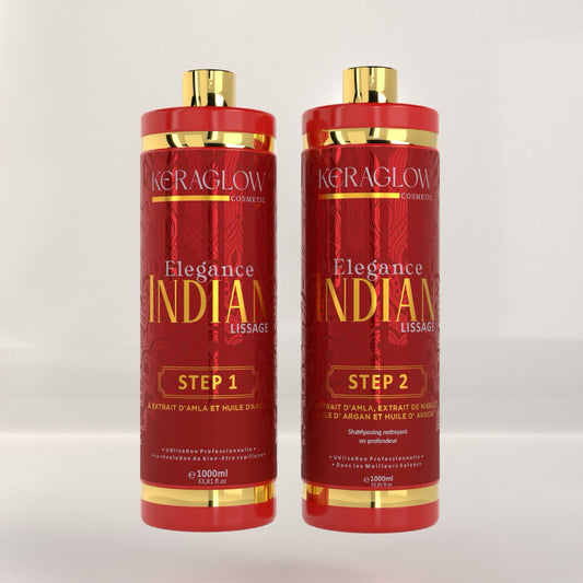 Lissage Indien KERAGLOW – Huile d’Amla & Huiles Végétales