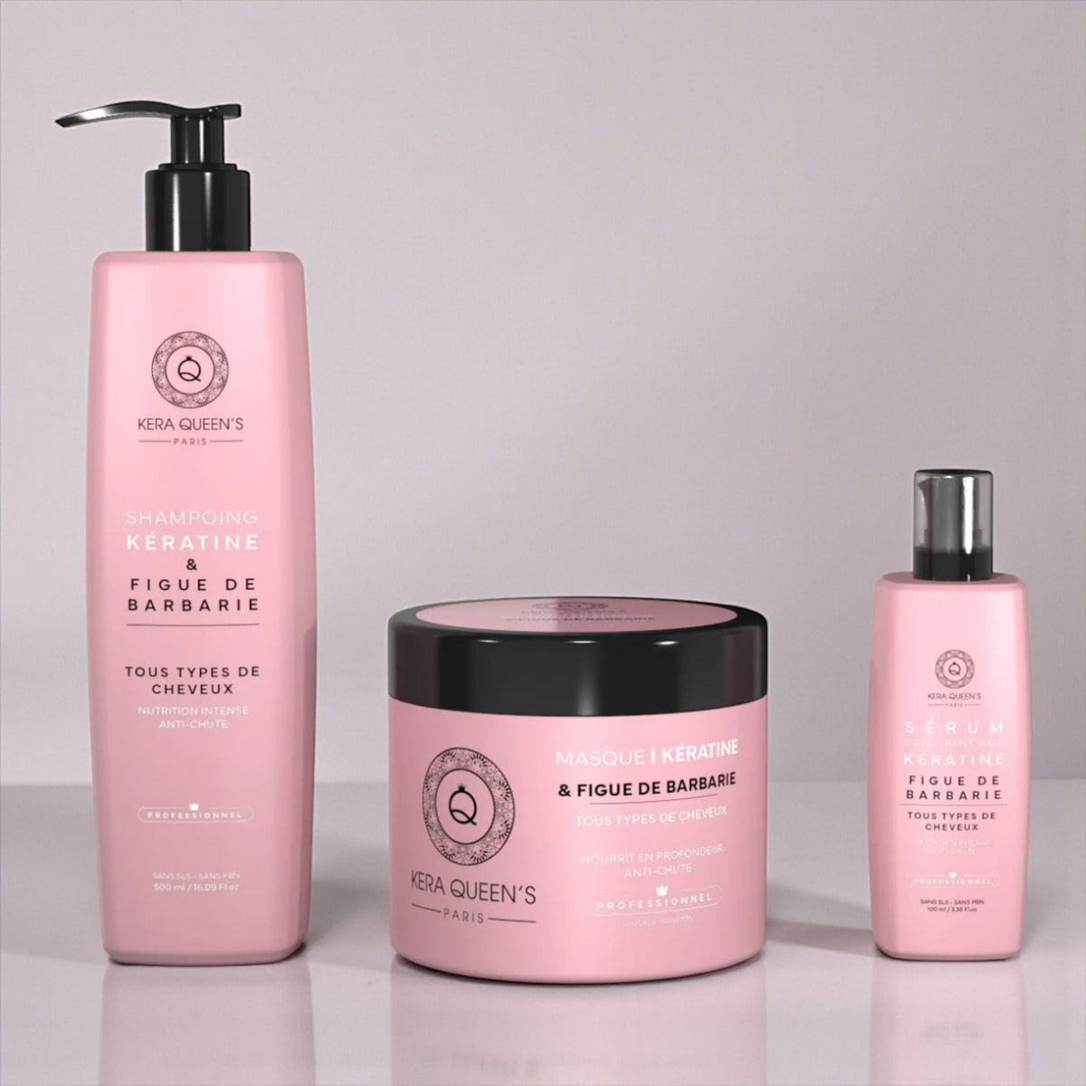 Gamme entretien lissage cheveux Kératine & Figue de barbarie Kera Queen