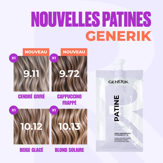 Patines Generik 40ml — Beige Glacé & Blond Solar (Reflets Patine)