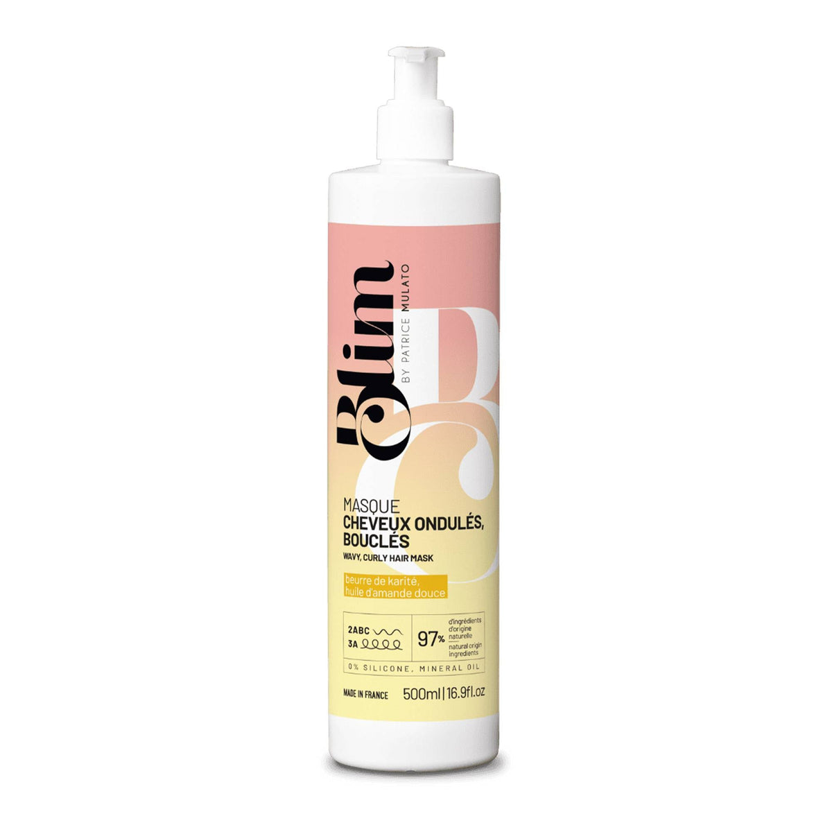 Mulato Masque Cheveux Ondulés Bouclés - Nutrition, Brillance, Protection 500ml