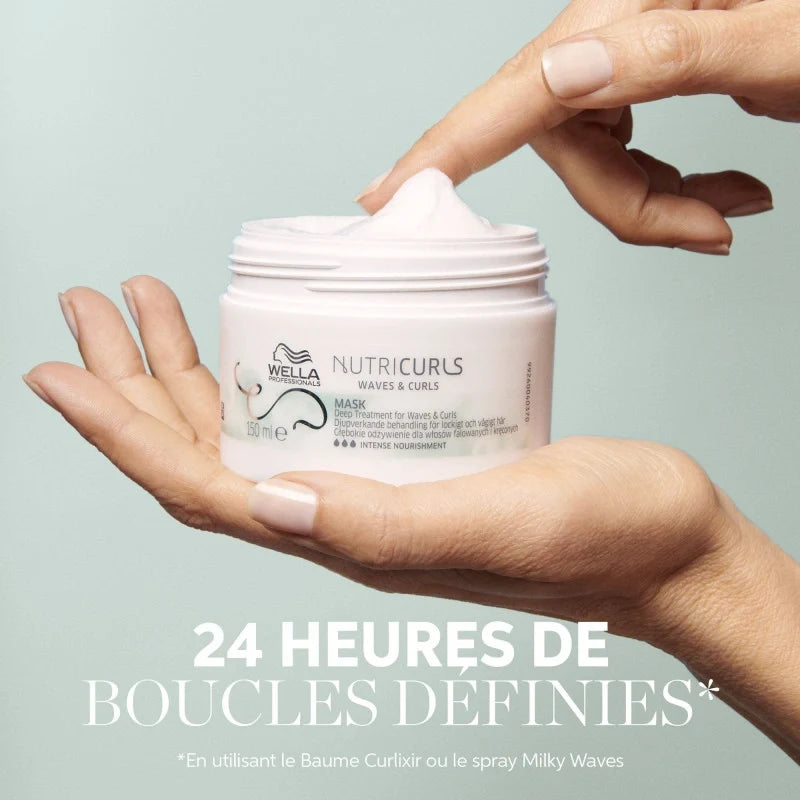 Masque Profond Anti-Frisottis Boucles Ondulations Nutricurls Wella