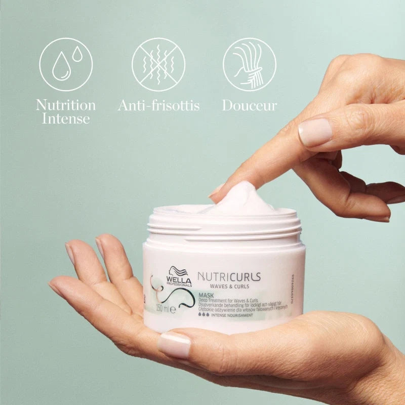 Masque Profond Anti-Frisottis Boucles Ondulations Nutricurls Wella