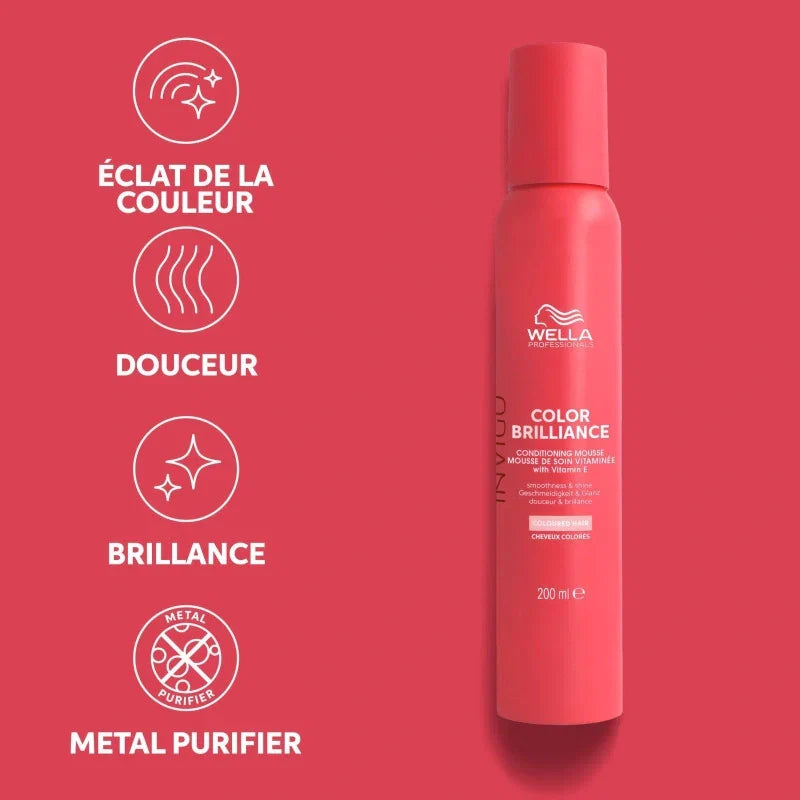Mousse Sans Rinçage Invigo Color Brilliance Wella 200ml – Brillance & Protection| Hairéa Lissage