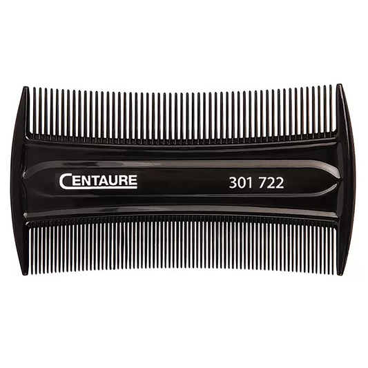Peigne Antiparasite Fin ABS Noir 8,5cm - Centaure