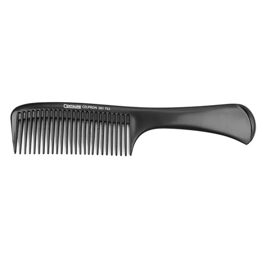 Peigne Râteau Démêloir 22,2cm ABS Noir - Centaure