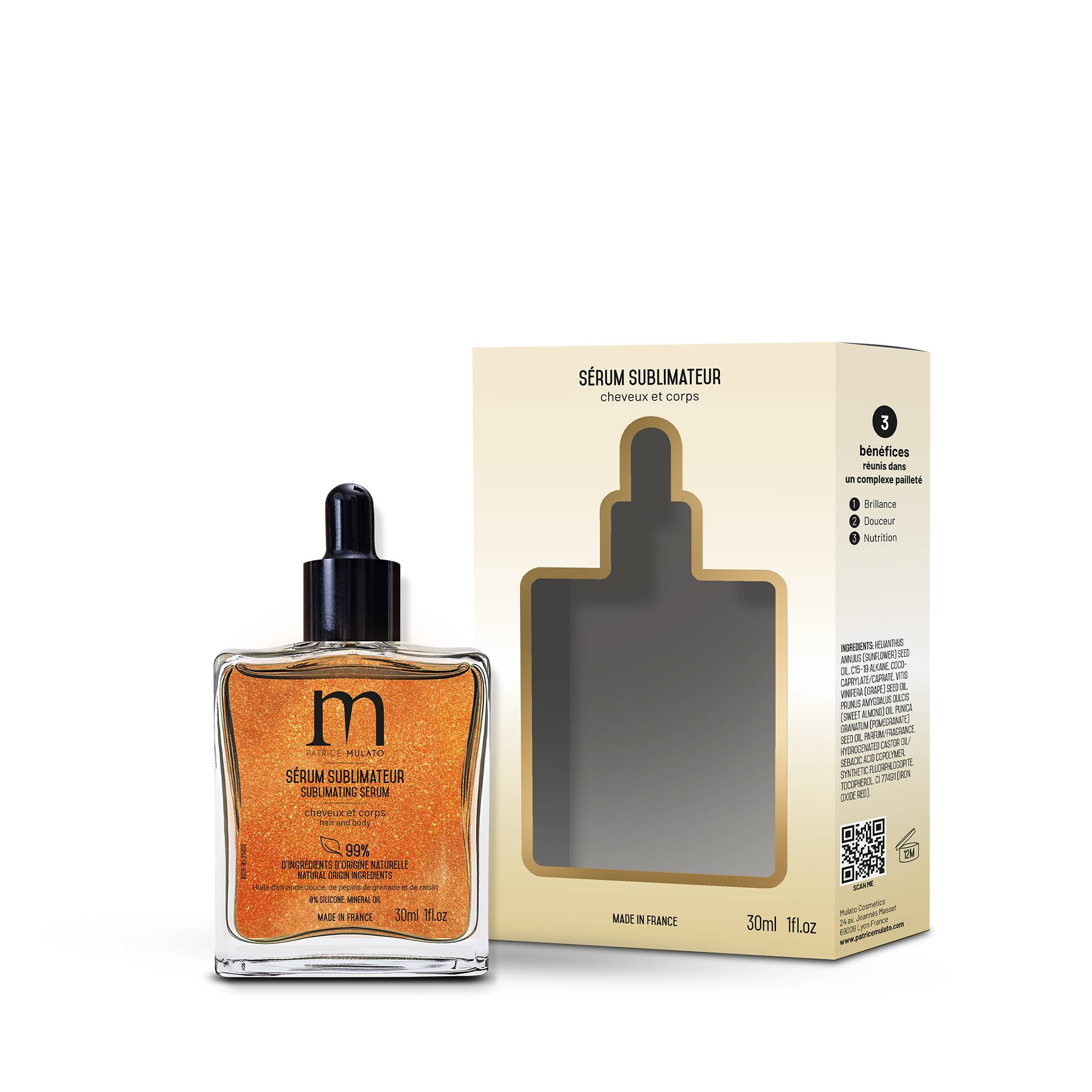 Mulato Sérum Sublimateur Cheveux et Corps - Brillance, Douceur, Nutrition 30ml