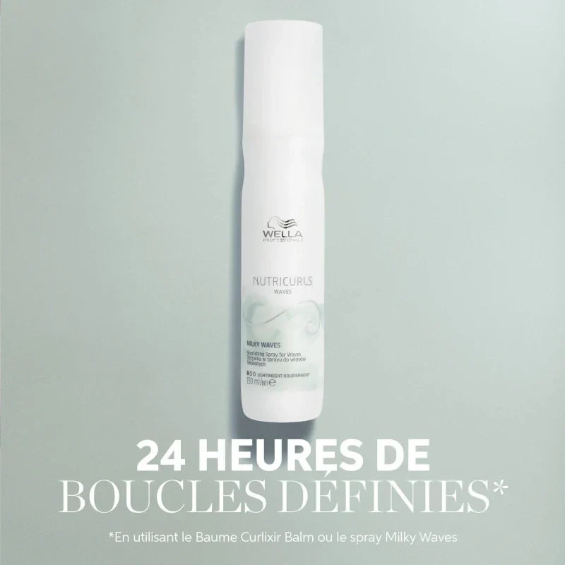 Spray Nourrissant Milky Waves Nutricurls Wella – Cheveux Ondulés| Hairéa Lissage